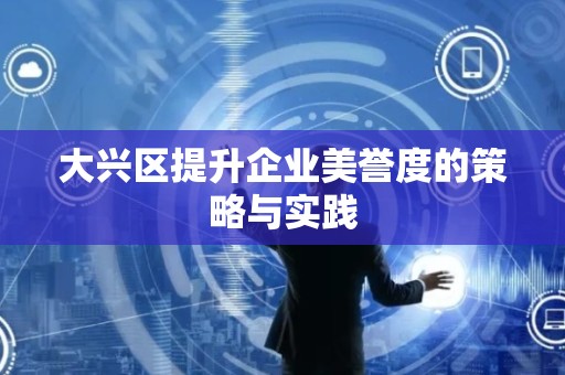 大兴区提升企业美誉度的策略与实践