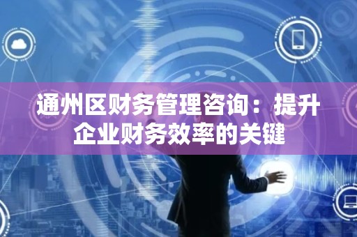 通州区财务管理咨询：提升企业财务效率的关键